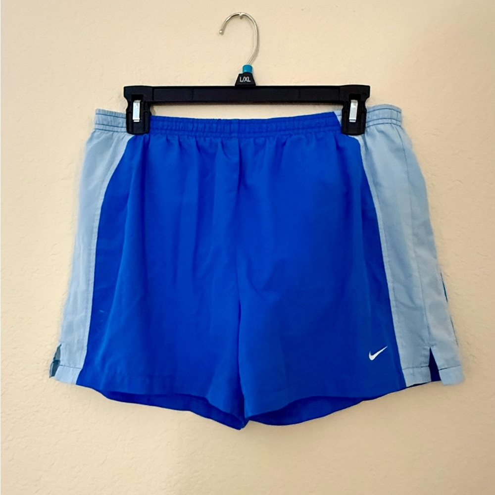 Nike Women's Blue and Light Blue Athletic Shorts